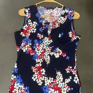 Tommy Hilfiger blue red white and black blouse